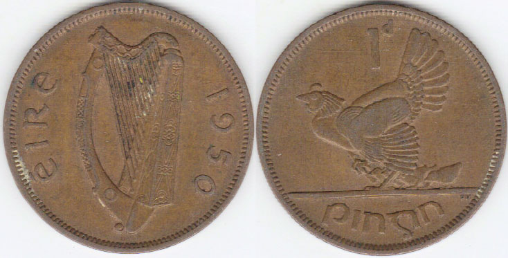 1950 Ireland Penny A008424